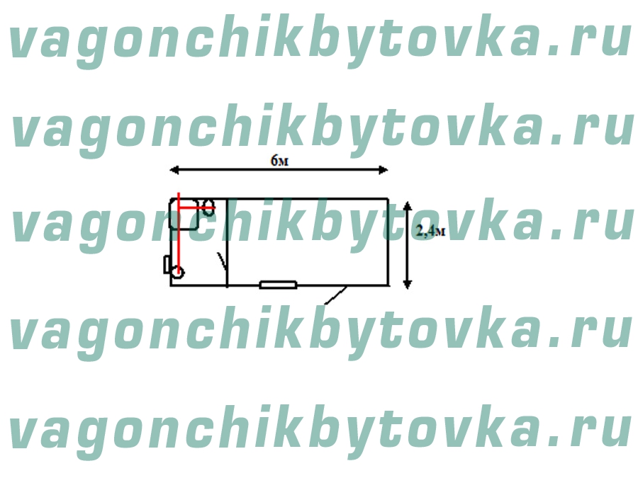 Металлический хозблок из вагончика 6м